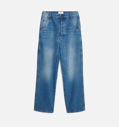 Ami Paris Alex Fit Men's Denim Blue | ami-NZ363