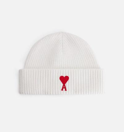 Ami Paris Ami de Coeur Beanies White | ami-NZ220