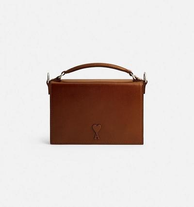 Ami Paris Ami de Coeur Lunch Box Bags Brown | ami-NZ455