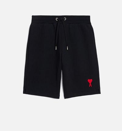 Ami Paris Ami de Coeur Women's Shorts Black | ami-NZ204