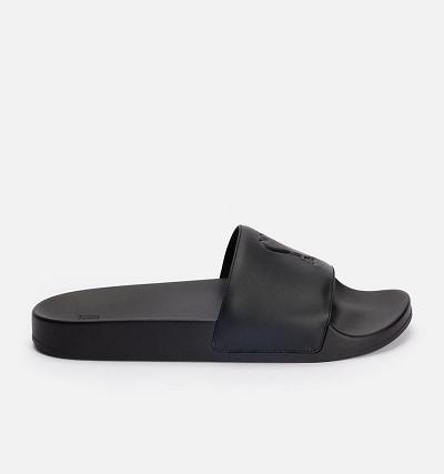 Ami Paris Ami de Coeur Women's Slides Black | ami-NZ471
