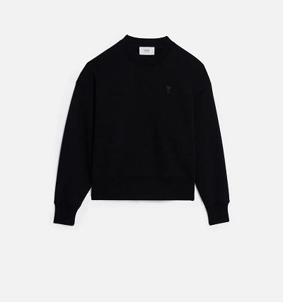 Ami Paris Ami de Coeur Women's Sweatshirts Black | ami-NZ124