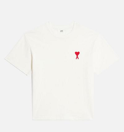 Ami Paris Ami de Coeur Women's T Shirts White | ami-NZ365