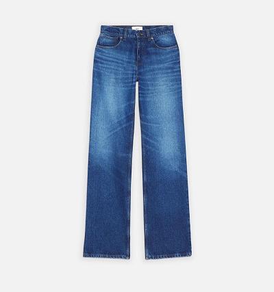 Ami Paris Boyfriend Fit Women's Jeans Navy | ami-NZ542