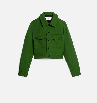 Ami Paris Buttoned Women's Suits Green | ami-NZ430