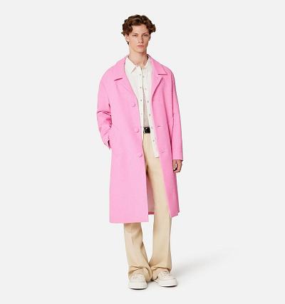 Ami Paris Car Men's Coats Pink | ami-NZ274