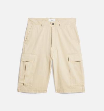 Ami Paris Cargo Men's Shorts Khaki | ami-NZ393