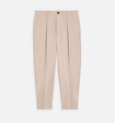 Ami Paris Carrot Oversized Men's Suits Khaki | ami-NZ484