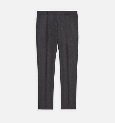 Ami Paris Cigarette Fit Men's Suits Dark Grey | ami-NZ265