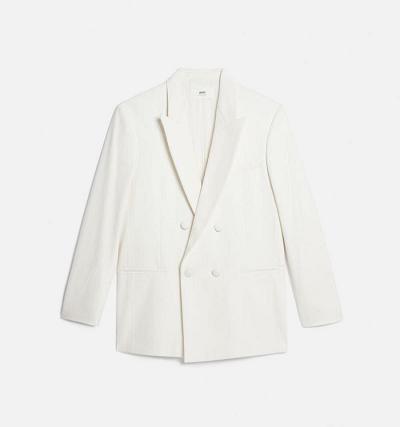 Ami Paris Double Breasted Men's Jackets White | ami-NZ547