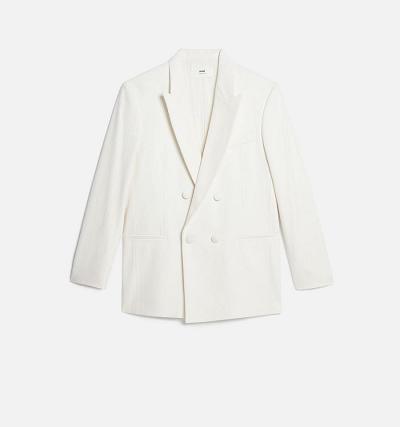 Ami Paris Double Breasted Women's Suits White | ami-NZ160