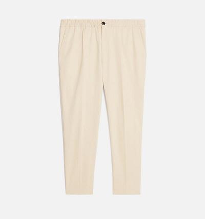Ami Paris Elasticated Waist Men's Suits Khaki | ami-NZ116