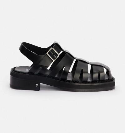 Ami Paris Fisherman Men's Sandals Black | ami-NZ359