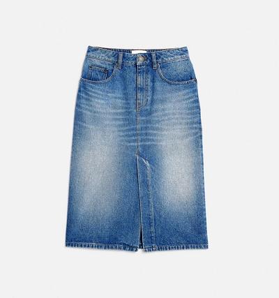 Ami Paris Pencil Women's Denim Blue | ami-NZ247