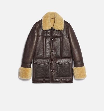 Ami Paris Shearling Buttoned Men's Jackets Brown | ami-NZ573