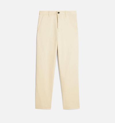 Ami Paris Straight Fit Chino Men's Pants Khaki | ami-NZ405