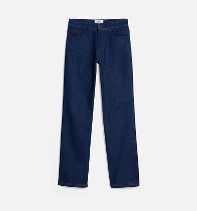 Ami Paris Straight Fit Men's Jeans Navy | ami-NZ152