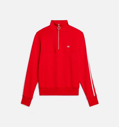 Ami Paris Sweatshirt Fly Men's Sweatshirts Red | ami-NZ273