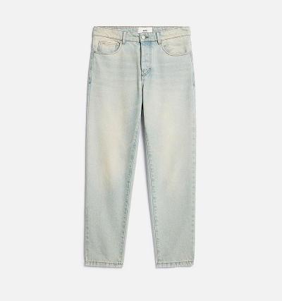Ami Paris Tapered Fit Men's Denim Light Blue | ami-NZ123