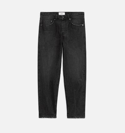 Ami Paris Tapered Fit Men's Jeans Black | ami-NZ574