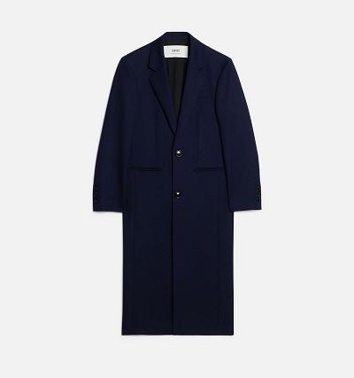Ami Paris Two Buttons Women's Coats Navy | ami-NZ104