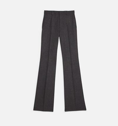Ami Paris Wide Fit Women's Pants Grey | ami-NZ140