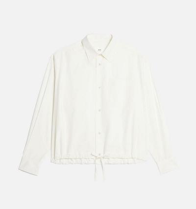 Ami Paris With Waist Cord Men's Shirts White | ami-NZ593