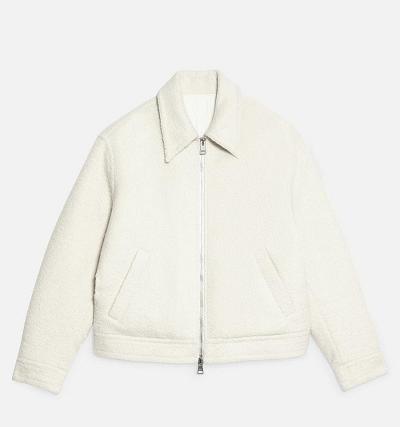 Ami Paris Zipped Men's Jackets White | ami-NZ311