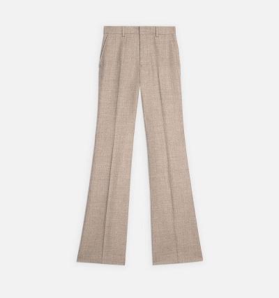 Ami Paris flared tailored Women's Suits Khaki | ami-NZ379